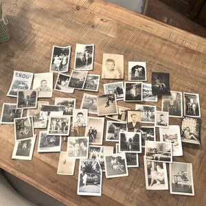 Vintage Lot Black/White Photographs. 45 Pictures. Assorted Decades | Sizes.